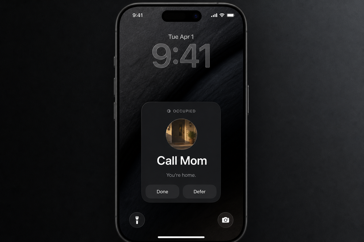 Cue — Call Mom, you’re home