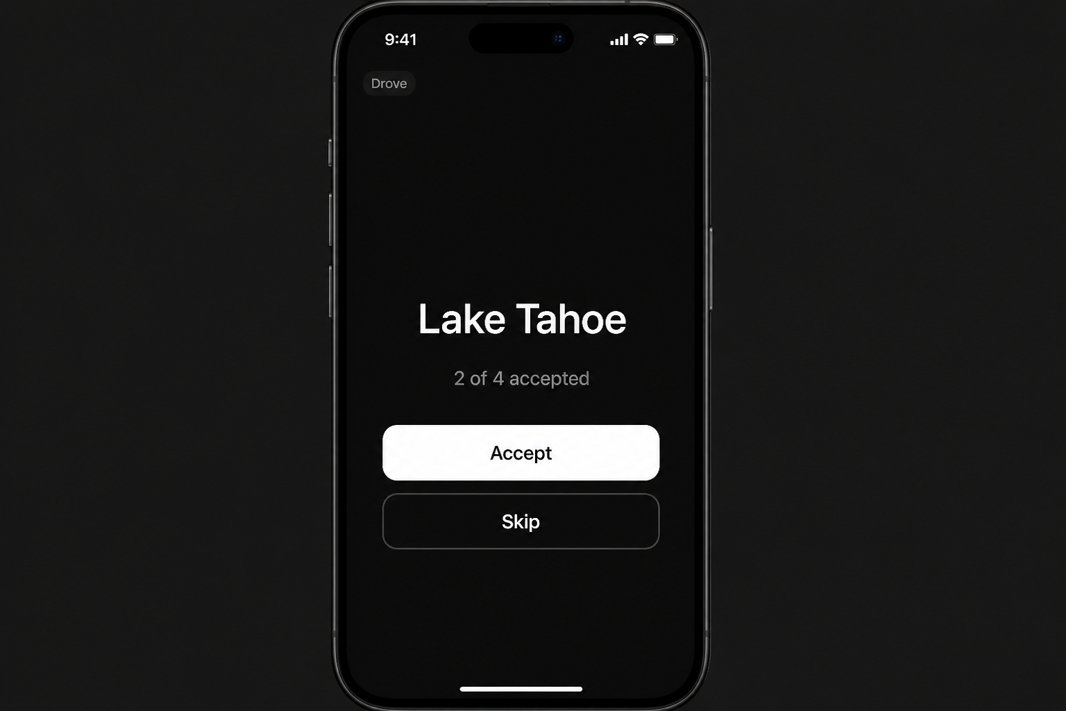 Drove — Lake Tahoe, or empty
